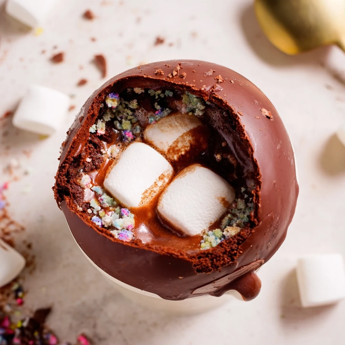 Enjoy a delightful spread: a fun Hot Cocoa Bomb Topping Bar, perfect for dessert time!