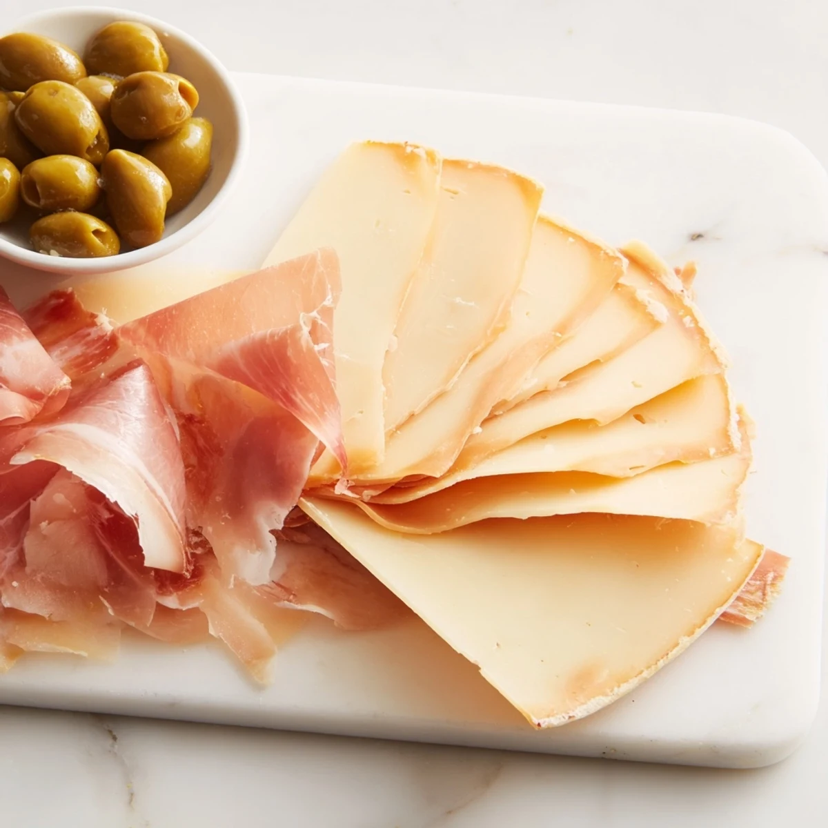 Minimalism master cheese charcuterie olives