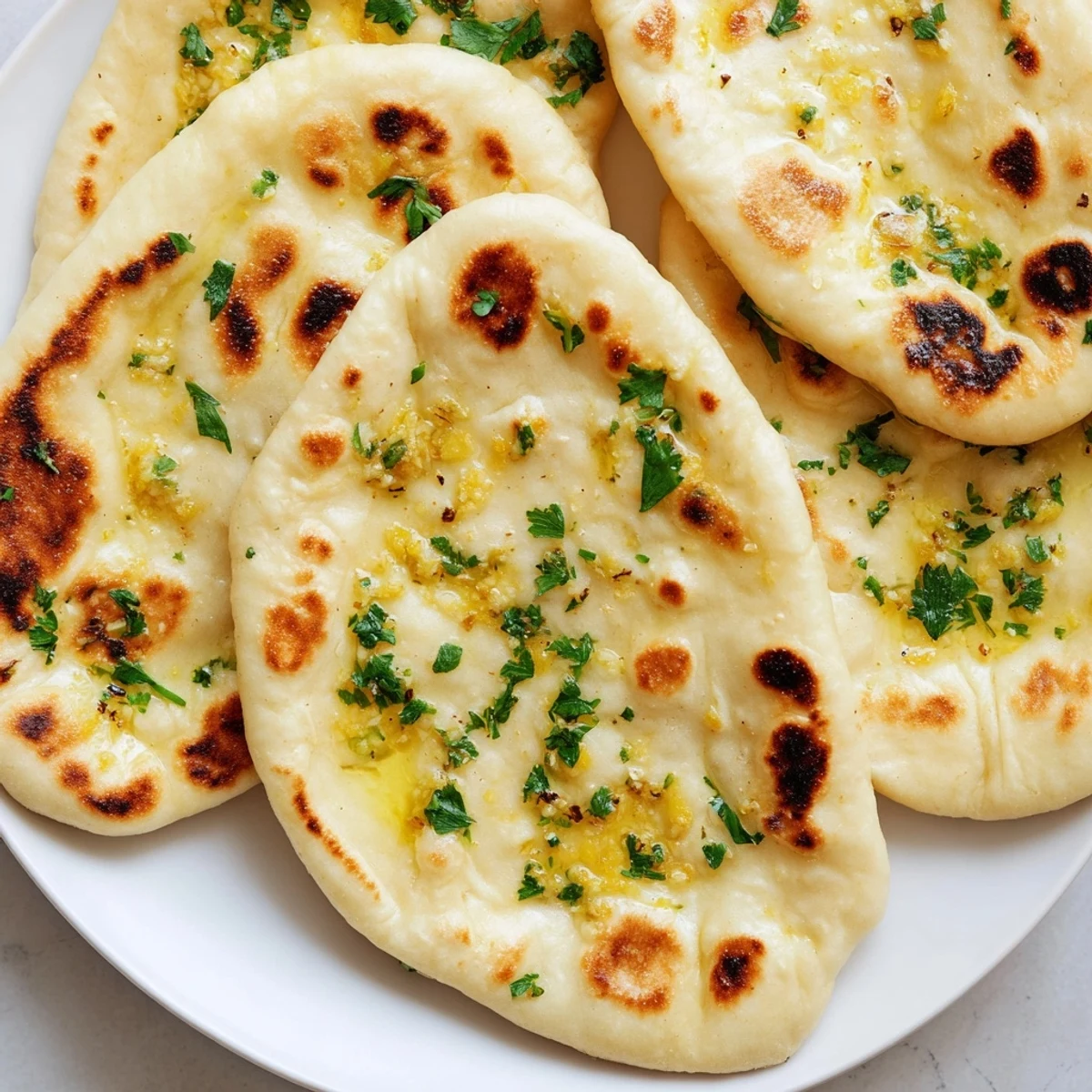 Homemade Garlic Naan Bread