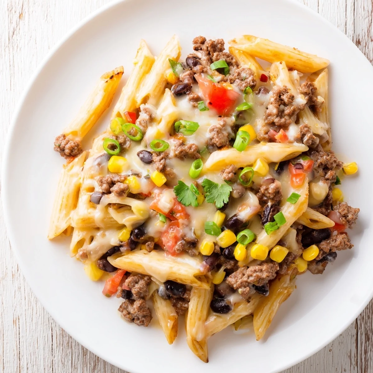 Creamy, cheesy, and flavorful Cheesy Taco Pasta: a family-friendly weeknight dinner delight.