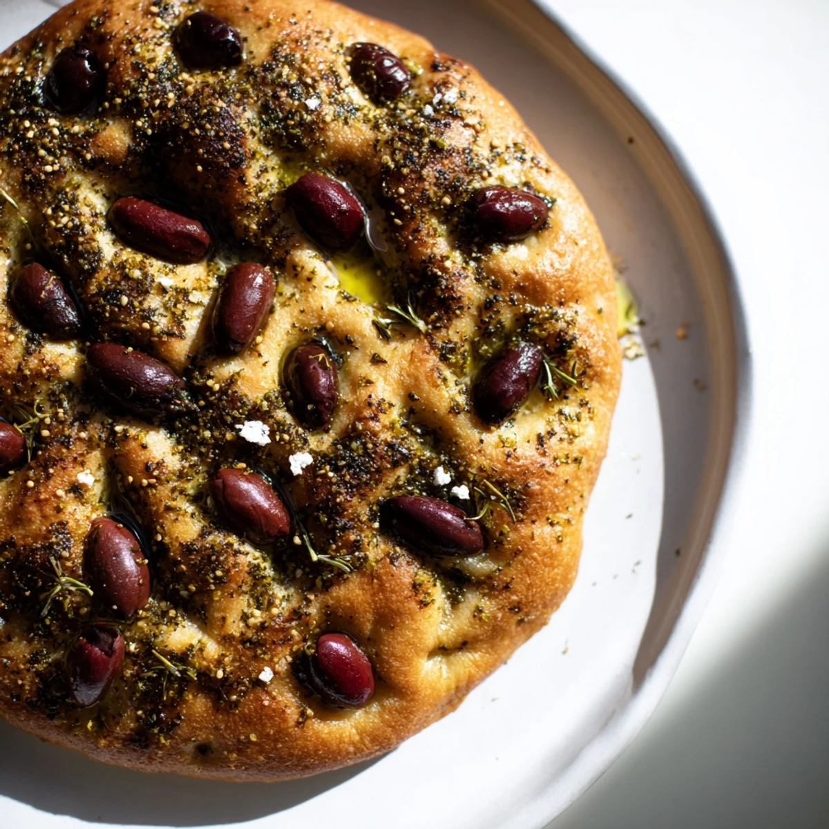 Zaatar Olive Focaccia Bread