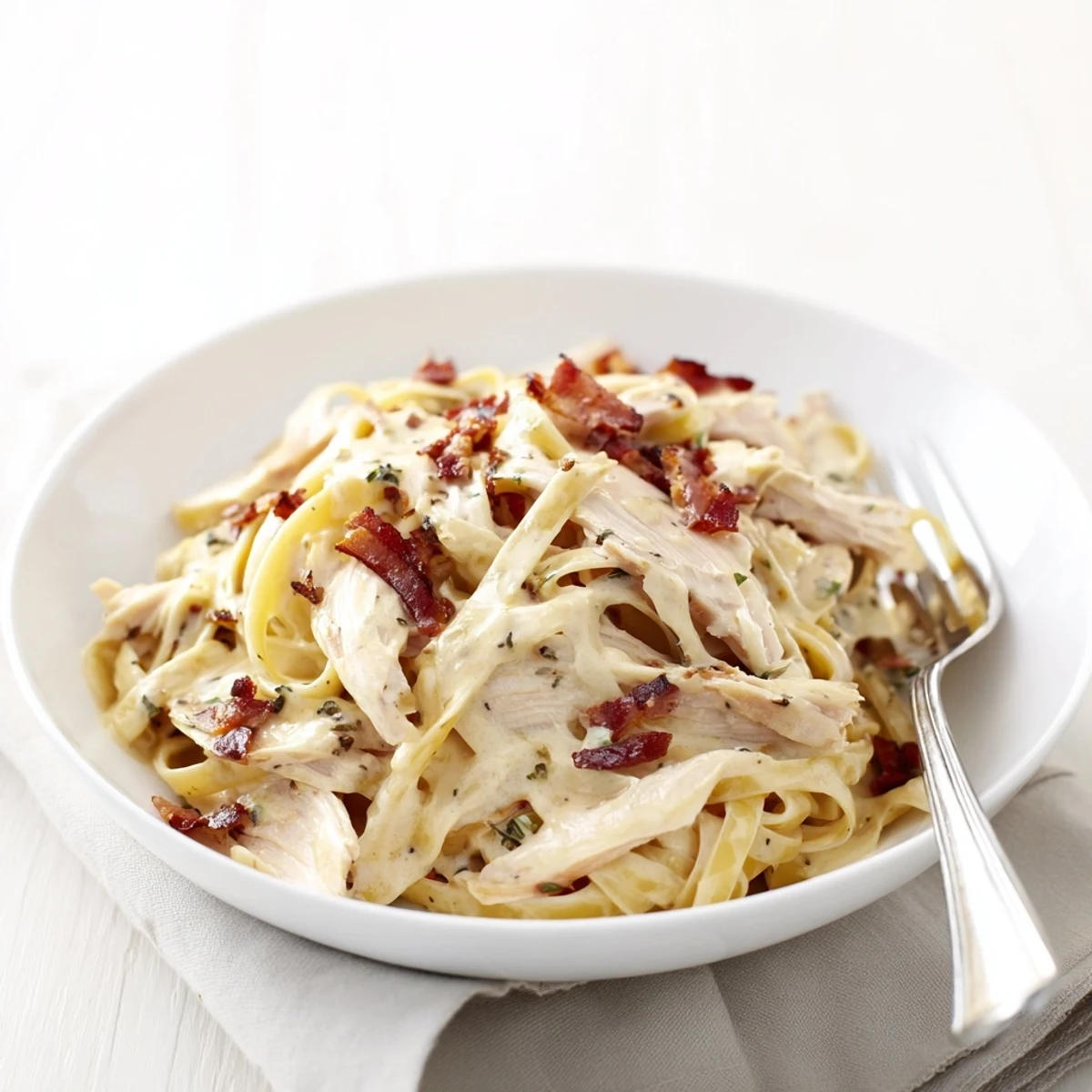 Creamy Chicken Carbonara Pasta
