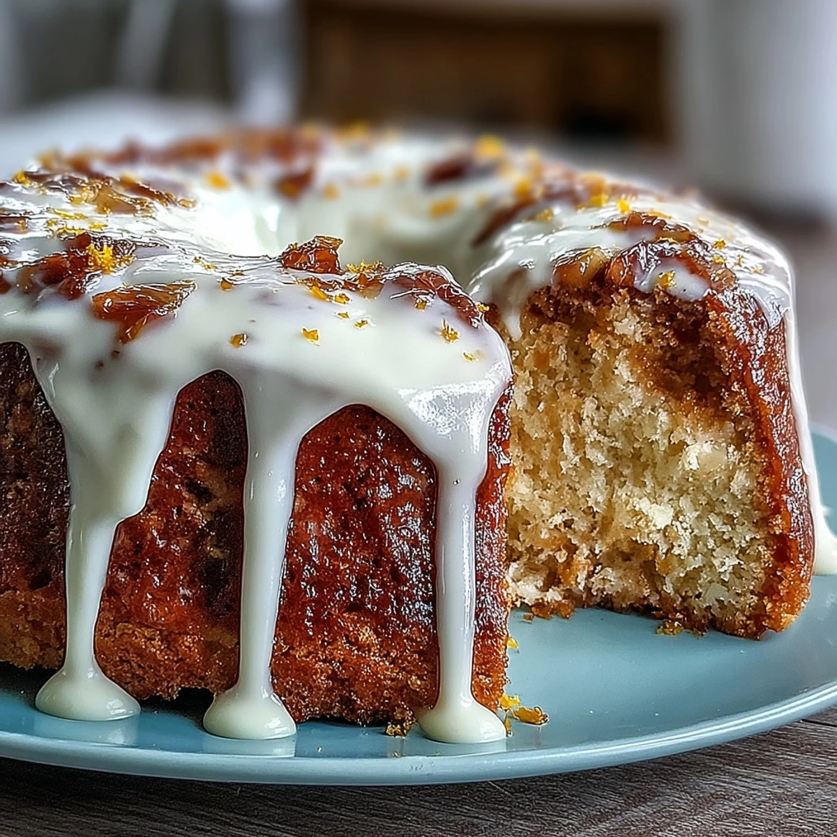 Slices of Heavenly Blood Orange Yogurt Cake served with tea and fresh berries.