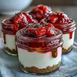 No-Bake Strawberry Cheesecake Jars