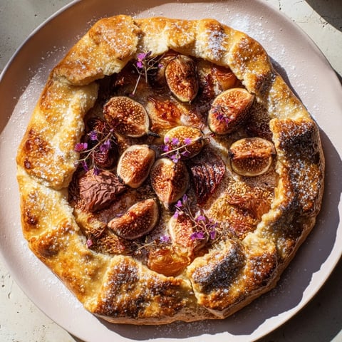 Golden and bubbly Honey and Plum Galette, perfect for serving warm with ice cream.
