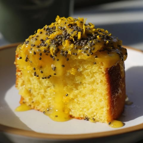 Glazed Lemon Poppy Seed Cake