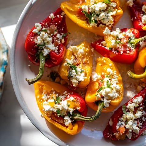 Mini Bell Pepper Feta Filling