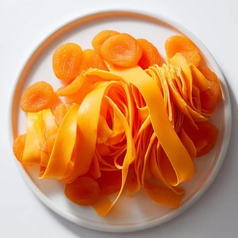 Close-up of the Copper Coil: showcasing thinly sliced cheddar and apricot for a stunning appetizer.