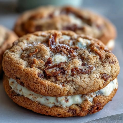 Aerial view of freshly baked Hojicha White Chocolate Cookies beside a cup of tea, highlighting their cracked tops and roasted aroma.