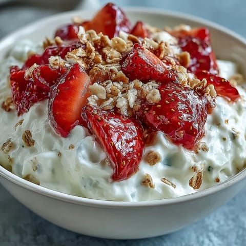 Fluffy Yogurt Strawberries Granola