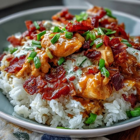 Easy meal prep Crockpot Mississippi Chicken Rice Bowls featuring savory ranch and au jus flavors, perfect for busy weeknights.