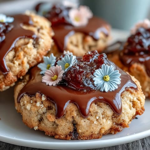 Delicate sugar cookies decorated with hand-piped royal icing blooms, perfect for baby showers.