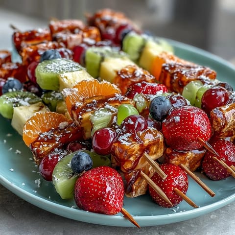 St Patricks Rainbow Fruit Kabobs
