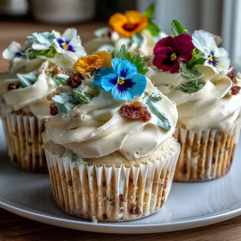 Spring Cupcakes Edible Flowers
