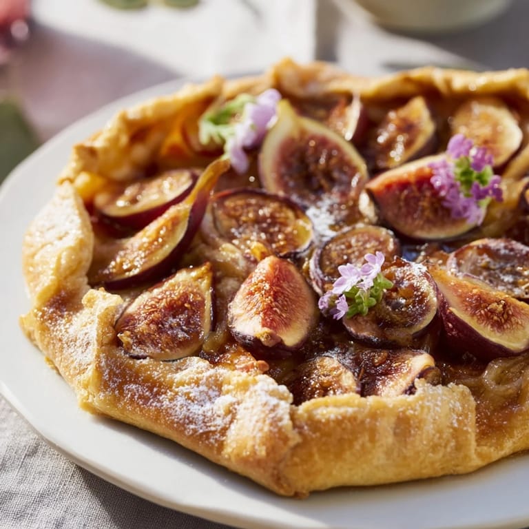 Juicy plum slices baked with honey within a flaky crust—an appealing Honey and Plum Galette.