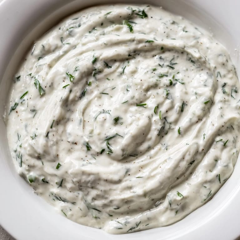 Bright green herbs mingle in this homemade Greek Yogurt Ranch Dip, perfect for dipping carrots and celery.