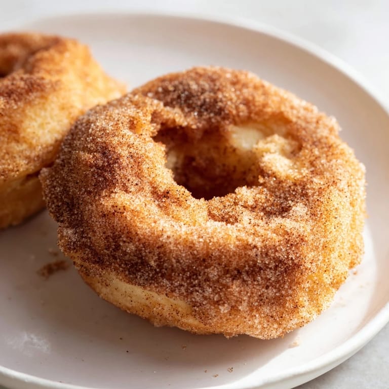 A stack of freshly air-fried 1-Minute Air Fryer Donuts, offering a delightful shortcut to dessert.
