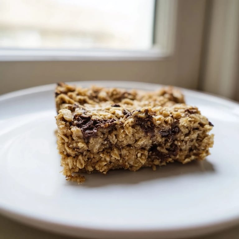 These Baked Oats That Taste Like Cake, pictured right after baking, emit a delicious, warm, vanilla aroma.