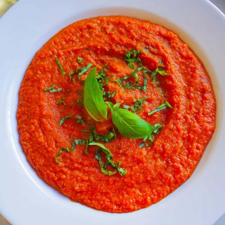 Steaming hot bowl of Veggie-Loaded Tomato Pasta Sauce, rich with vegetables, offering a comforting aroma.