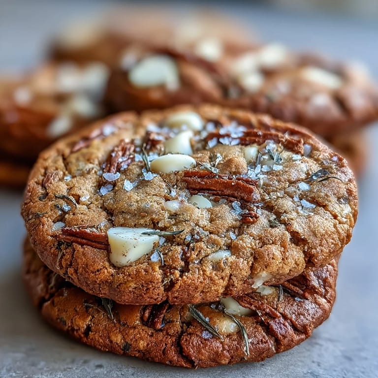 Warm Brown Butter Hojicha & Earl Grey Cookies with white chocolate chips, ready to serve with tea.