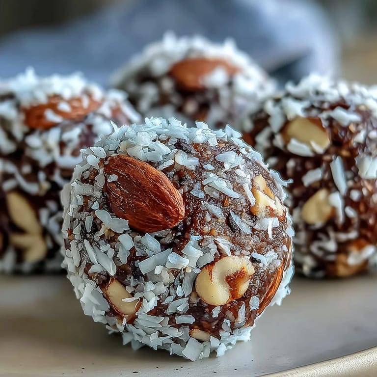 Vegan Hojicha Energy Balls served in a small bowl beside a cup of green tea.
