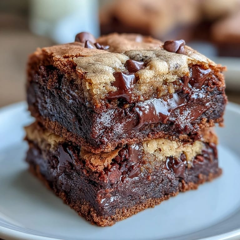 Golden-brown Hojicha Brookies cool on a wire rack, showcasing crackled tops and gooey centers infused with nutty roasted green tea flavor.