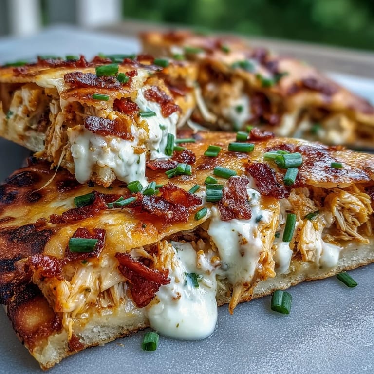 Ranch Crack Chicken Stuffed Naan served with fresh chives and a side of cool ranch dip.
