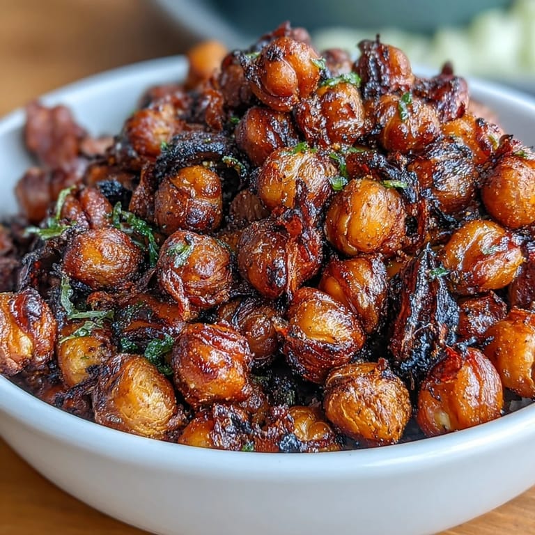 Three bowls of crispy baked chickpeas with sea salt, smoky paprika, and chili lime seasonings, perfect for healthy snacking.