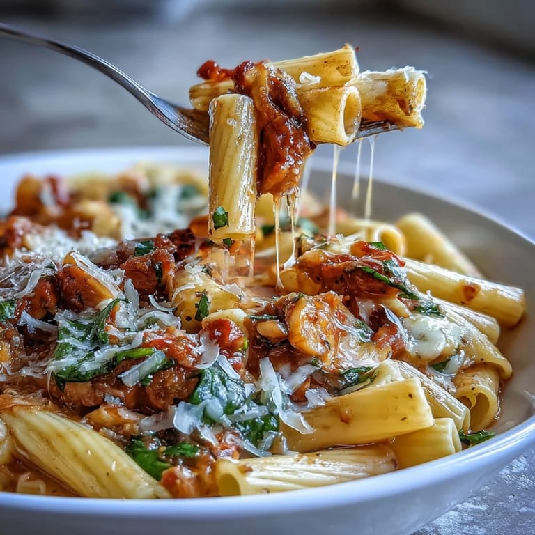 Comforting One-Pot Budget-Friendly Pasta simmering with zucchini, bell peppers, and Italian herbs for a hearty meal