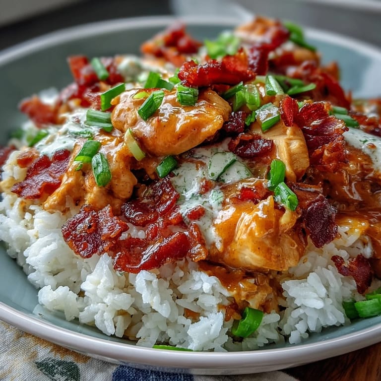 Easy meal prep Crockpot Mississippi Chicken Rice Bowls featuring savory ranch and au jus flavors, perfect for busy weeknights.