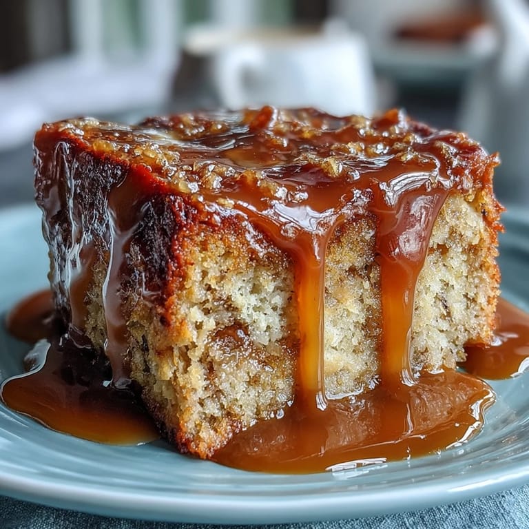 Dandelion honey cake slice drizzled with lemon glaze, floral aroma and tender texture for springtime dessert.