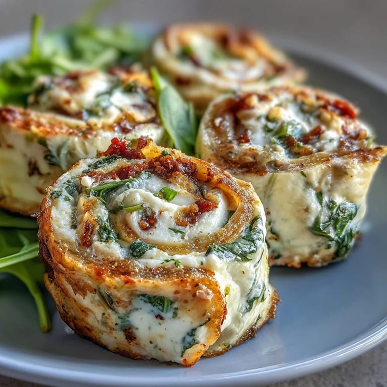 Close-up of creamy cheese spread layered with turkey slices and fresh spinach leaves, rolled into colorful tortilla pinwheels for a tasty, no-cook recipe.