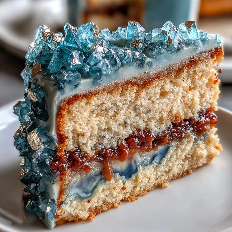 Elegant teal and gold geode graduation cake, featuring shimmering sugar crystals and metallic accents for a sophisticated, modern dessert.