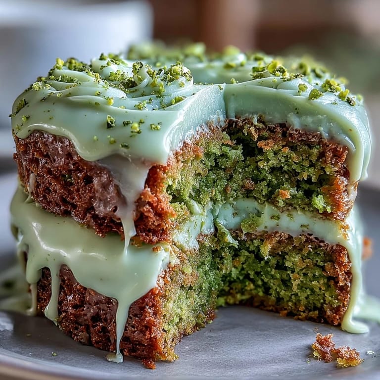 Fluffy mini matcha birthday cake with creamy frosting, a delightful brunch surprise.