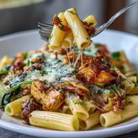 One-Pot Budget-Friendly Pasta with vibrant vegetables and Parmesan in a savory tomato broth