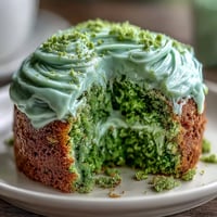 Vibrant mini matcha birthday cake, perfect for smashing brunch celebrations.